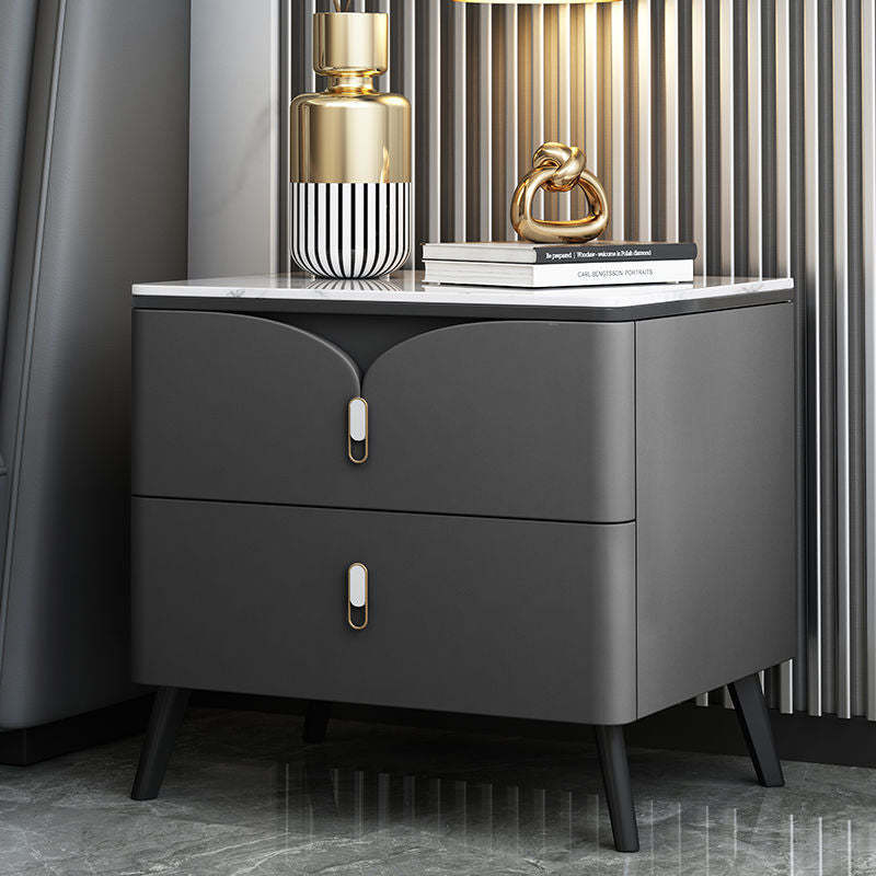 Scandinavian Slate 2-Drawer Nightstand