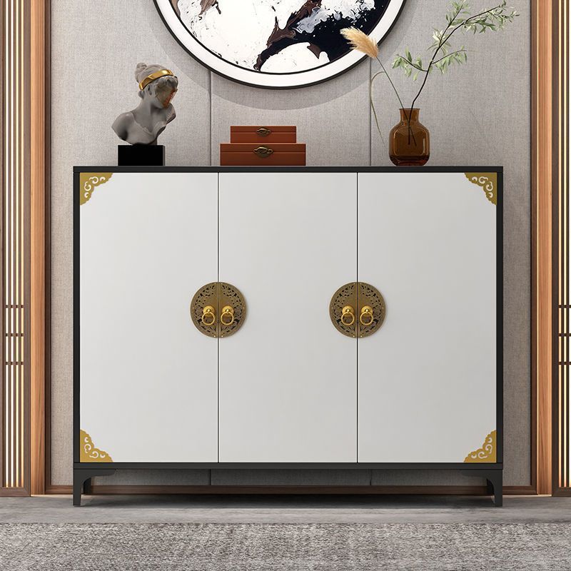 Chinese Solid Wood Metal 4-Tier Shoe Storage