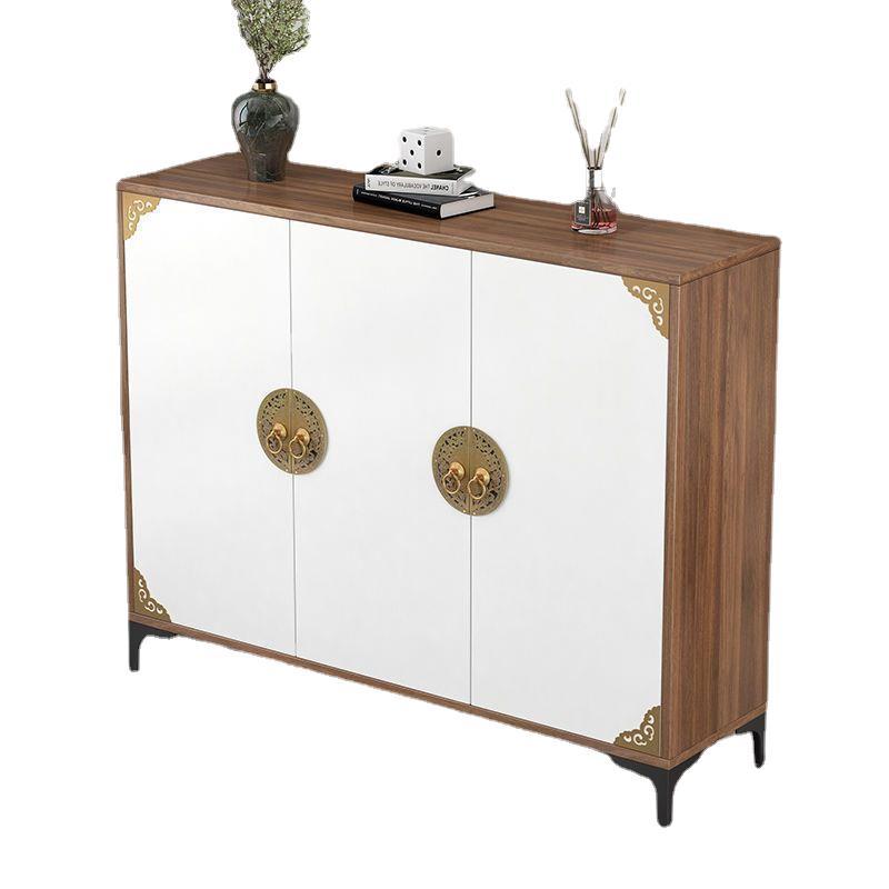 Chinese Solid Wood Metal 4-Tier Shoe Storage