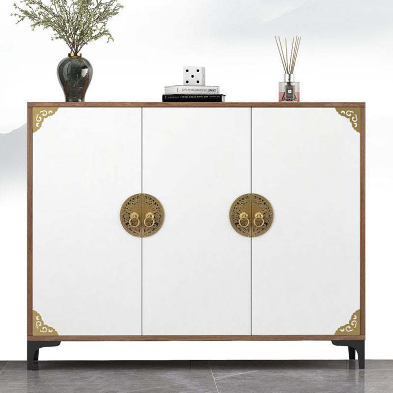 Chinese Solid Wood Metal 4-Tier Shoe Storage
