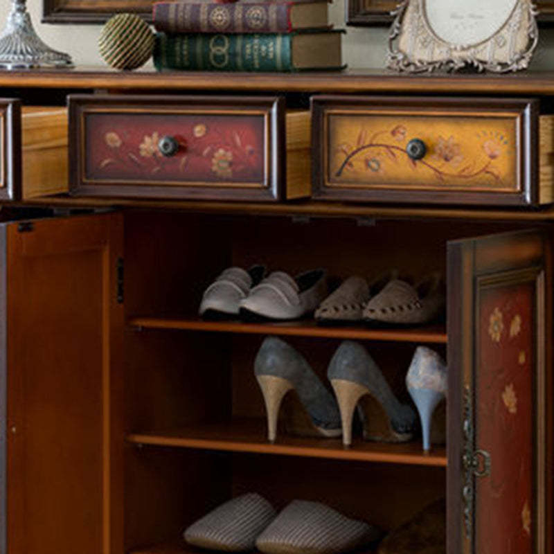 European Solid Wood 4-Tier Shoe Storage