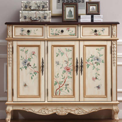 European Solid Wood 4-Tier Shoe Storage