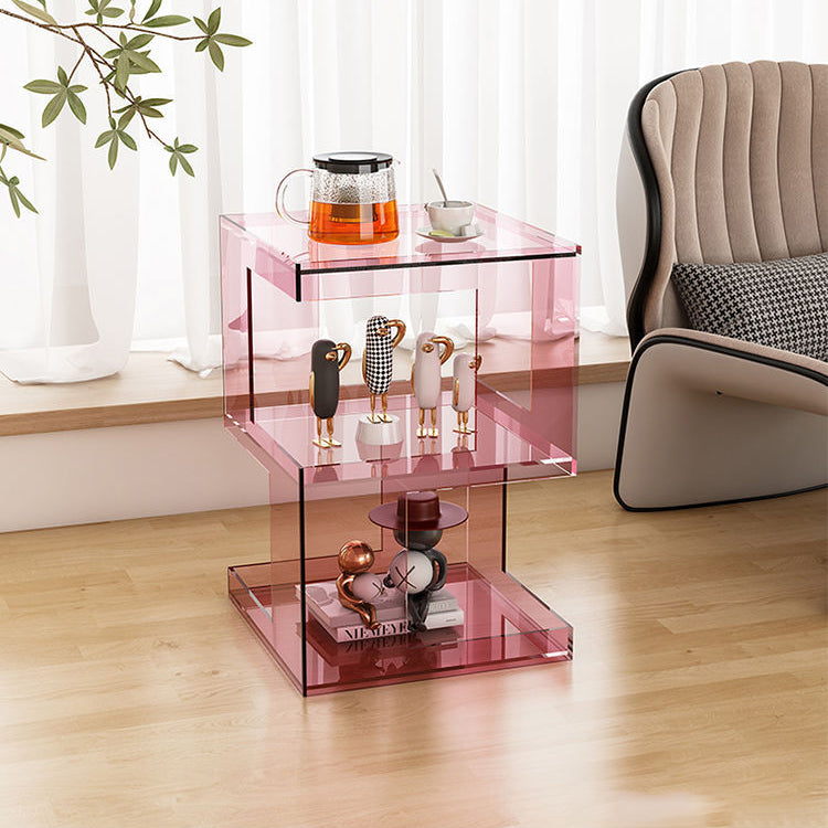Minimalist Acrylic 3-Tier Side Table