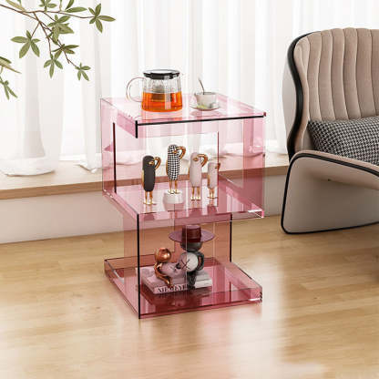 Minimalist Acrylic 3-Tier Side Table