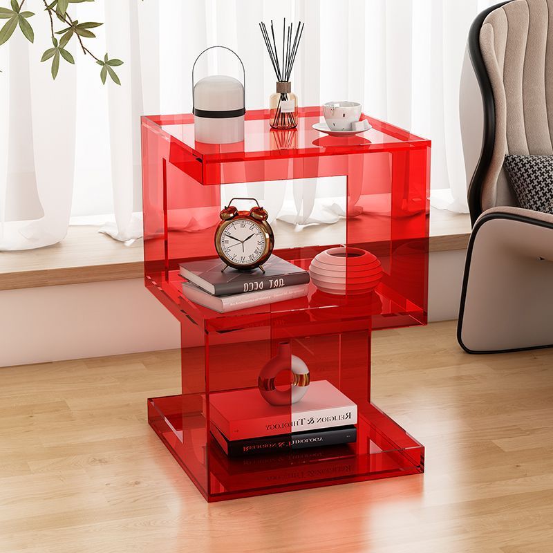 Minimalist Acrylic 3-Tier Side Table