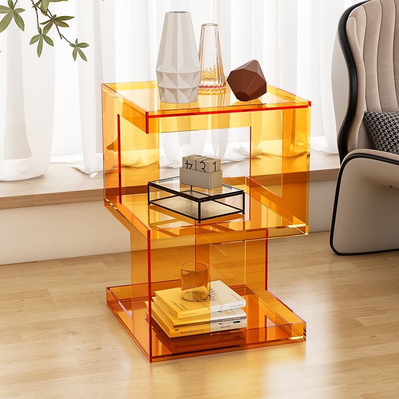 Minimalist Acrylic 3-Tier Side Table