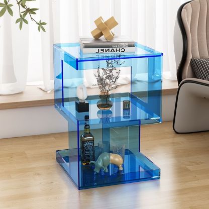 Minimalist Acrylic 3-Tier Side Table