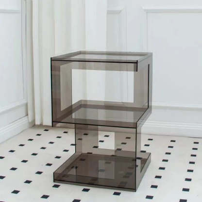 Minimalist Acrylic 3-Tier Side Table