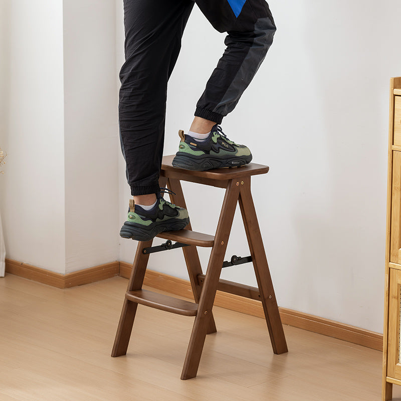 Vintage Bamboo Bar Stool with Footrest