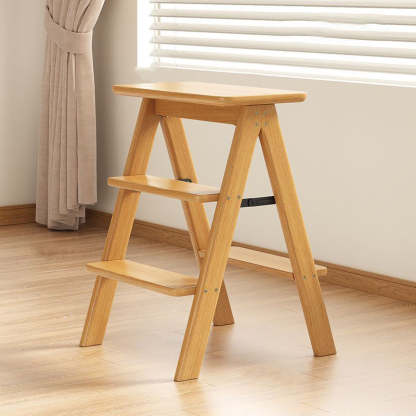 Vintage Bamboo Bar Stool with Footrest