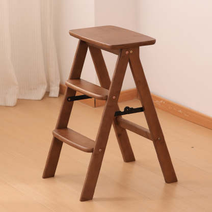 Vintage Bamboo Bar Stool with Footrest