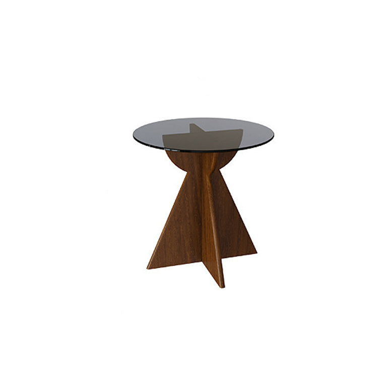 Modern Luxury Glass Wood Coffee Table