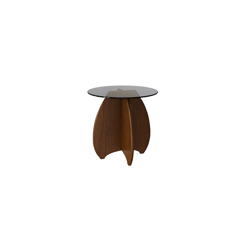 Modern Luxury Glass Wood Coffee Table