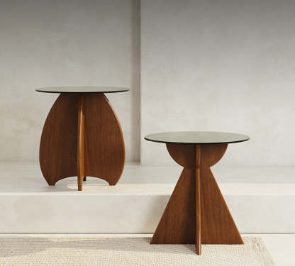 Modern Luxury Glass Wood Coffee Table