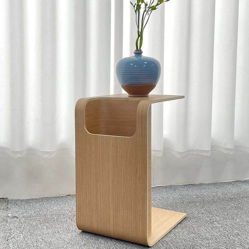 Minimalist Solid Wood Side Table with Storage