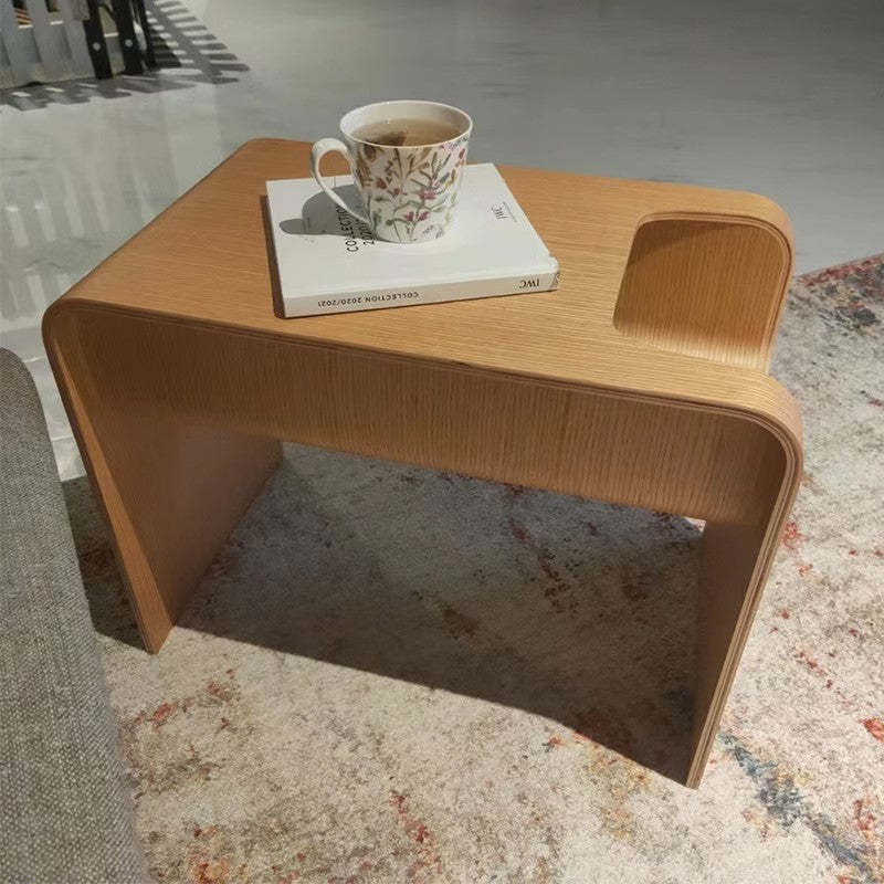 Minimalist Solid Wood Side Table with Storage