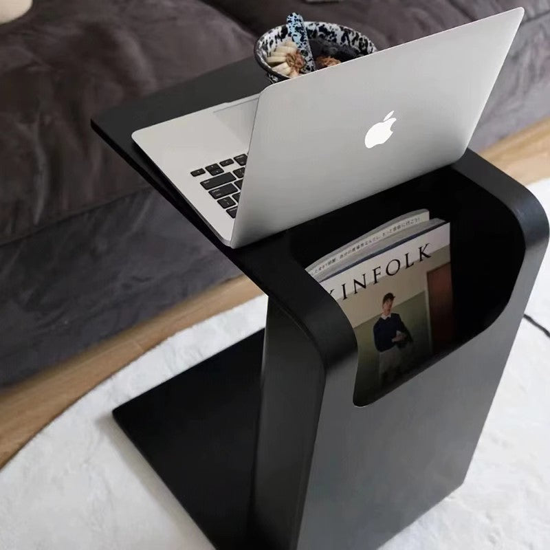 Minimalist Solid Wood Side Table with Storage