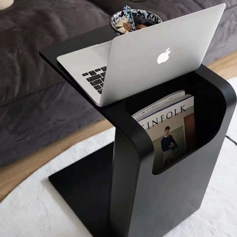 Minimalist Solid Wood Side Table with Storage