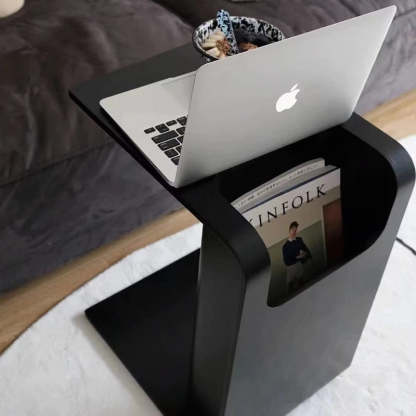 Minimalist Solid Wood Side Table with Storage