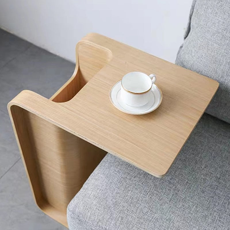 Minimalist Solid Wood Side Table with Storage