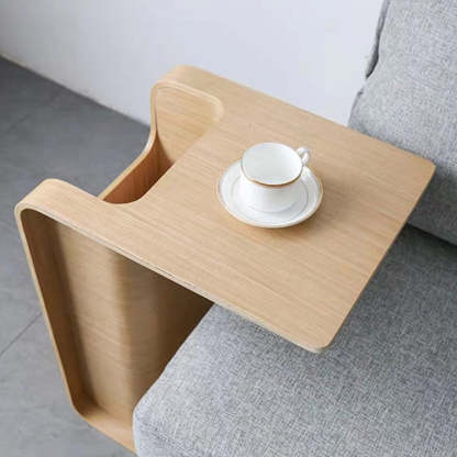 Minimalist Solid Wood Side Table with Storage