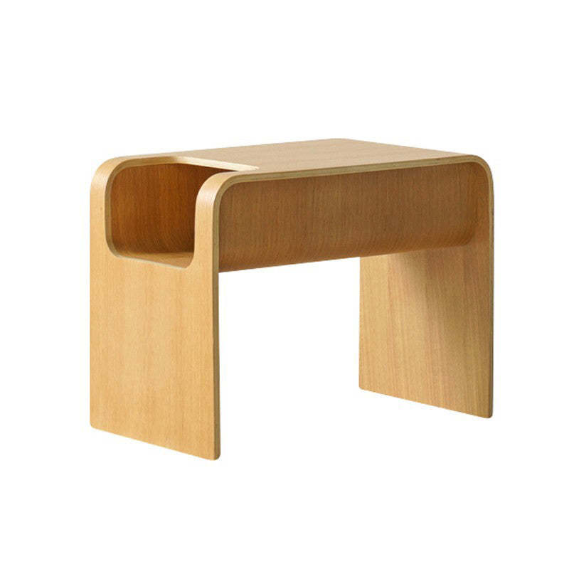 Minimalist Solid Wood Side Table with Storage