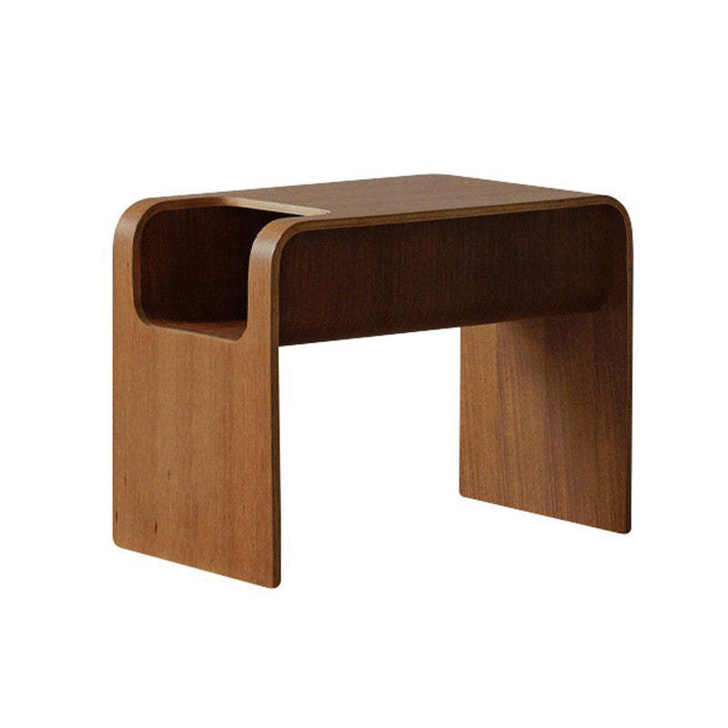 Minimalist Solid Wood Side Table with Storage