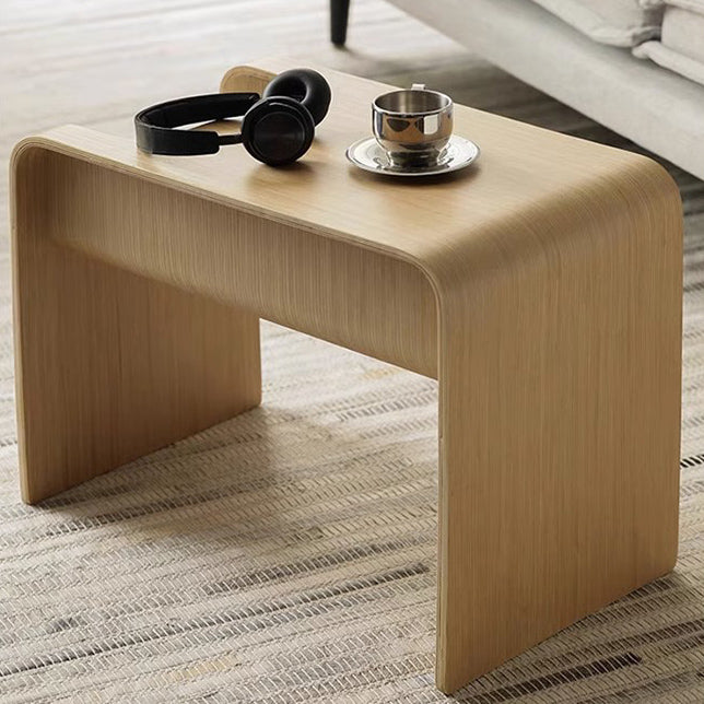 Minimalist Solid Wood Side Table with Storage