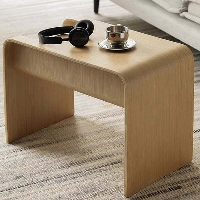 Minimalist Solid Wood Side Table with Storage