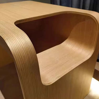 Minimalist Solid Wood Side Table with Storage