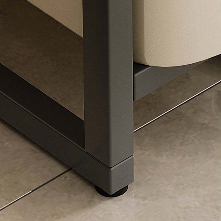 Modern Marble Steel Coffee Table with Drawer — F