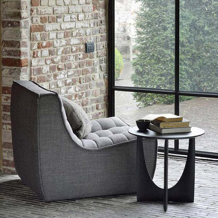 Modern Eclectic Round Solid Wood Side Table