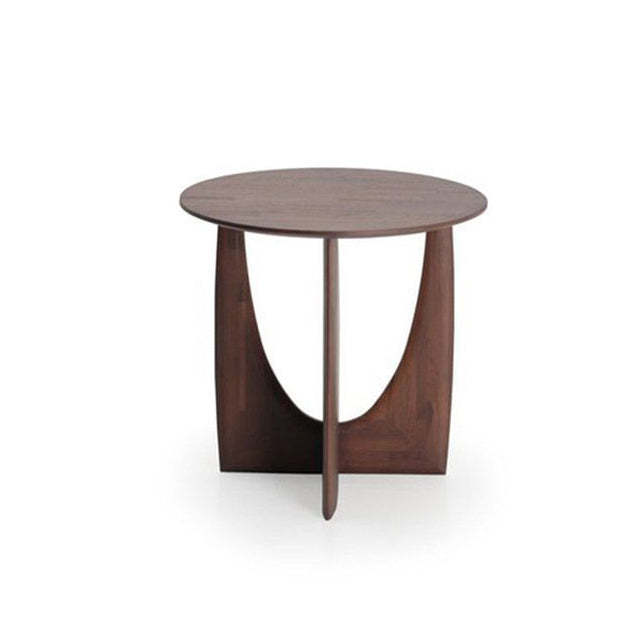 Modern Eclectic Round Solid Wood Side Table