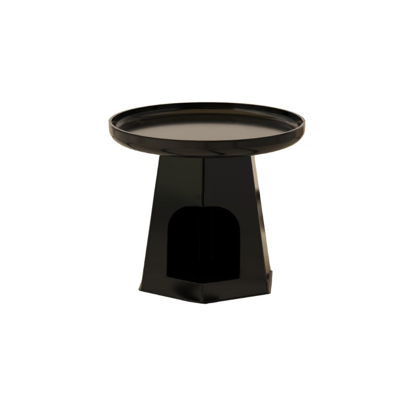Japanese Round Plastic Side Table with Storage