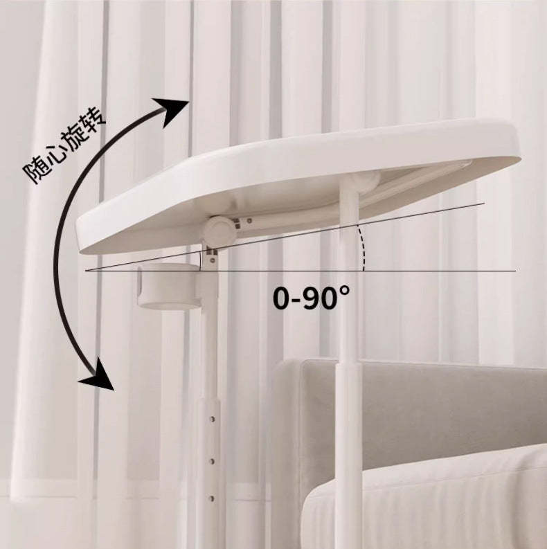 Minimalist Iron Plate Movable Side Table — Iron Tabletop - Yellow