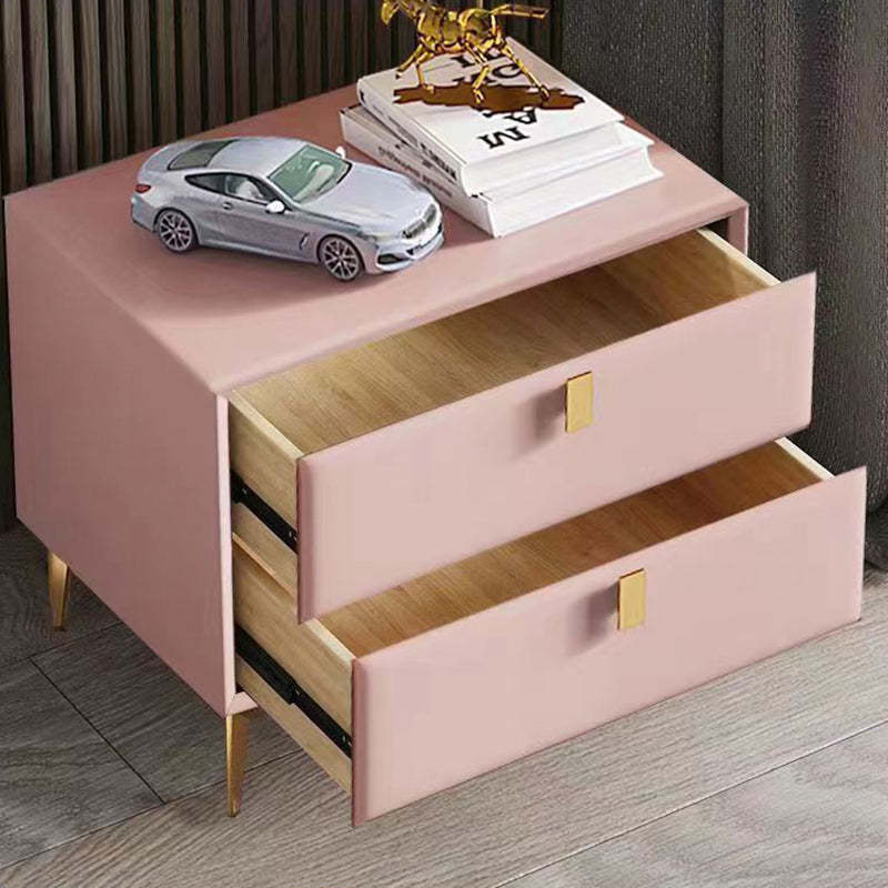 Scandinavian Solid Wood 2-Drawer Nightstand