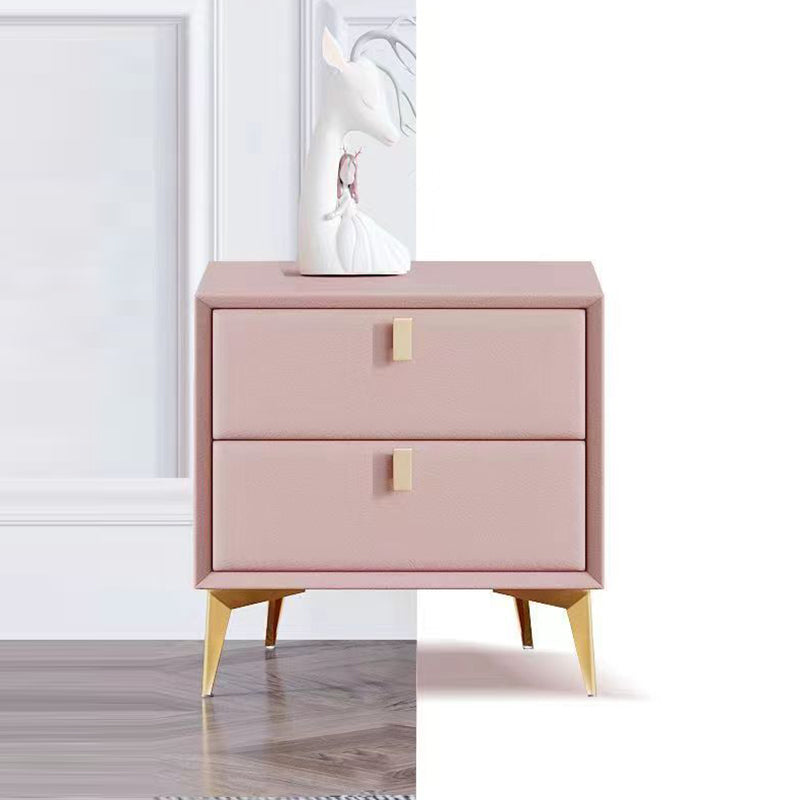 Scandinavian Solid Wood 2-Drawer Nightstand