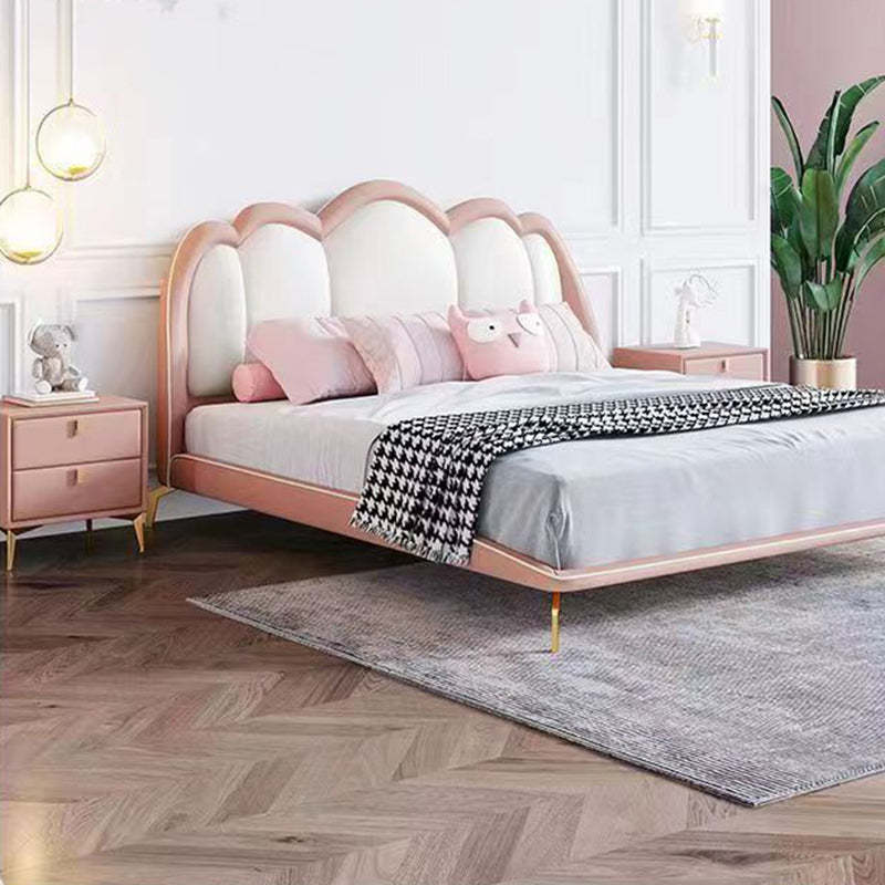 Lighom solid 2-drawer wood nightstands for bedroom — Pink