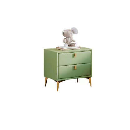 Scandinavian Solid Wood 2-Drawer Nightstand