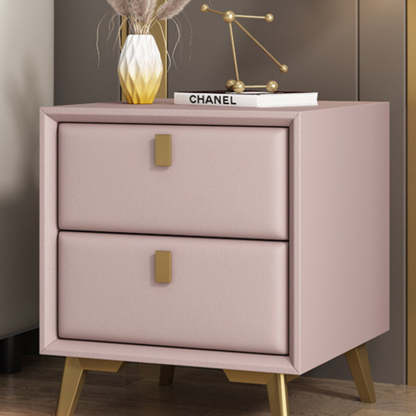 Scandinavian Solid Wood 2-Drawer Nightstand