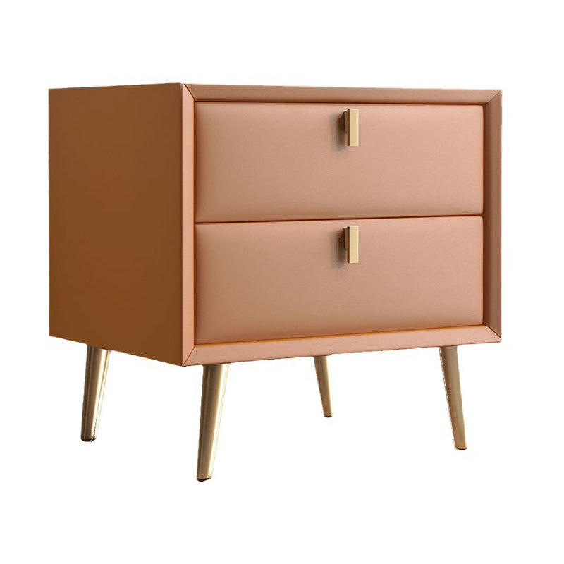 Scandinavian Solid Wood 2-Drawer Nightstand