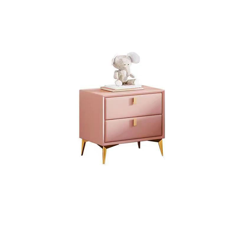 Scandinavian Solid Wood 2-Drawer Nightstand