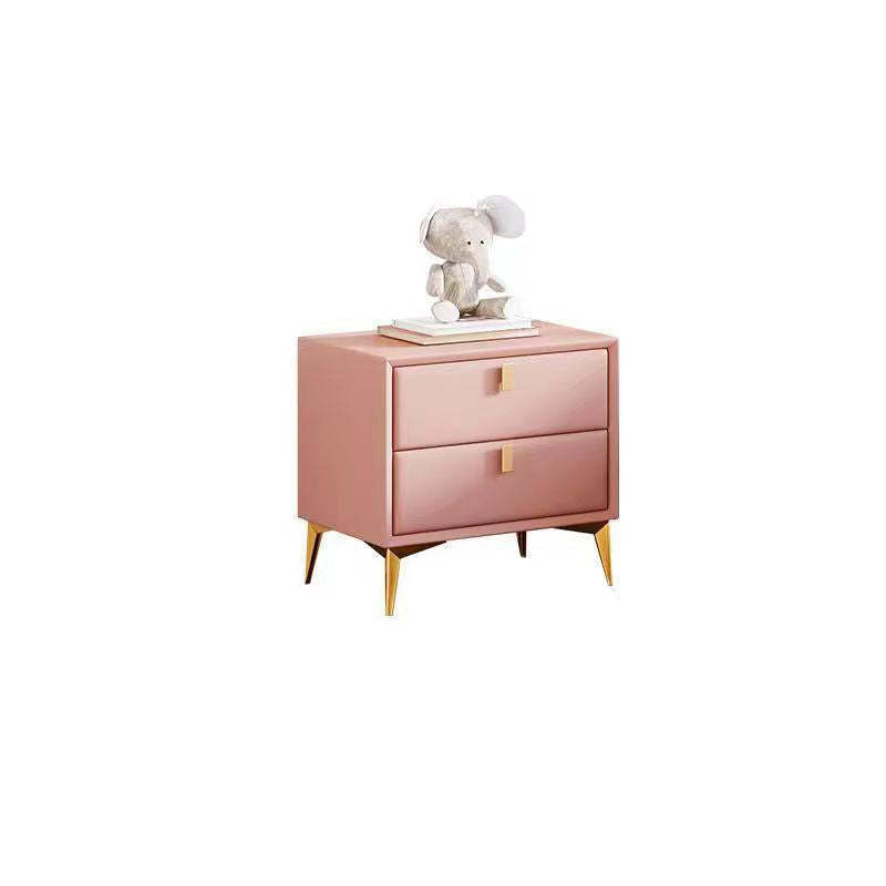 Scandinavian Solid Wood 2-Drawer Nightstand