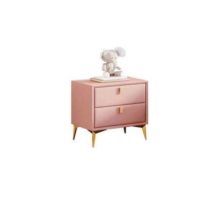 Scandinavian Solid Wood 2-Drawer Nightstand
