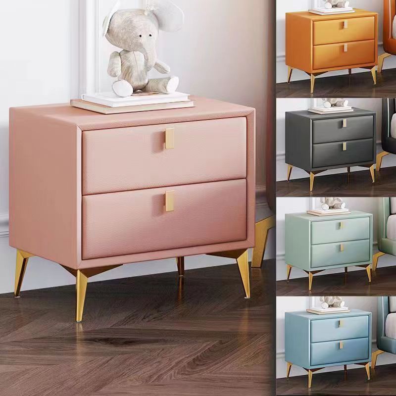 Scandinavian Solid Wood 2-Drawer Nightstand