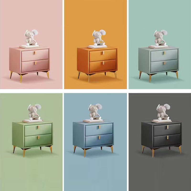 Scandinavian Solid Wood 2-Drawer Nightstand