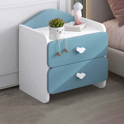 Modern Eclectic Kids Panel Nightstand — 1 Drawer / Bule