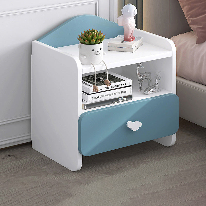 Modern Eclectic Kids Panel Nightstand