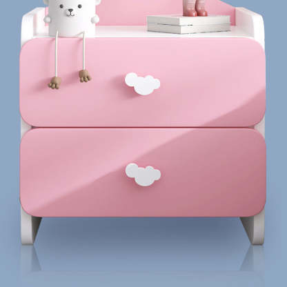 Modern Eclectic Kids Panel Nightstand