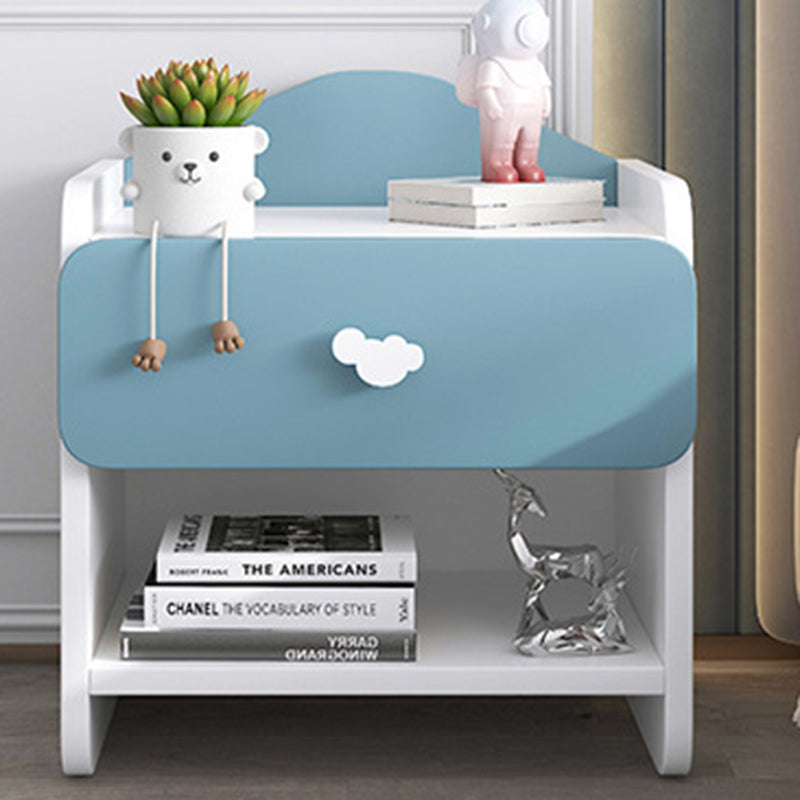 Modern Eclectic Kids Panel Nightstand